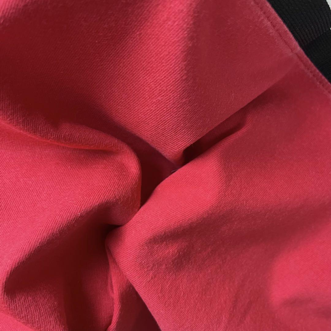 vintage ヴィンテージ adidas アディダス デサント ロゴ刺繍Tシャツ 白 赤 黒 レトロ 3本ライン コットン 綿