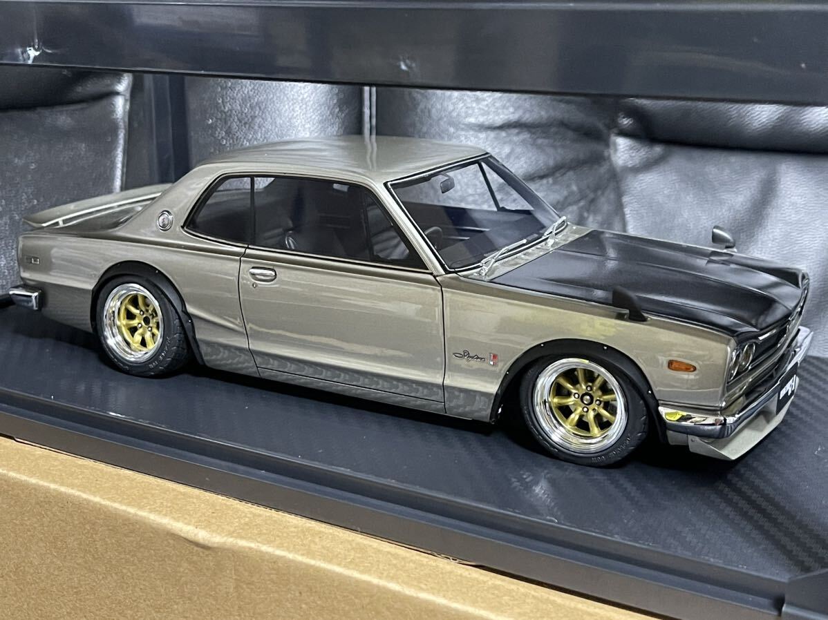  super rare *IG0043 1/18 Nissan Skyline 2000 GT-R (KPGC10) ignition model Hakosuka 