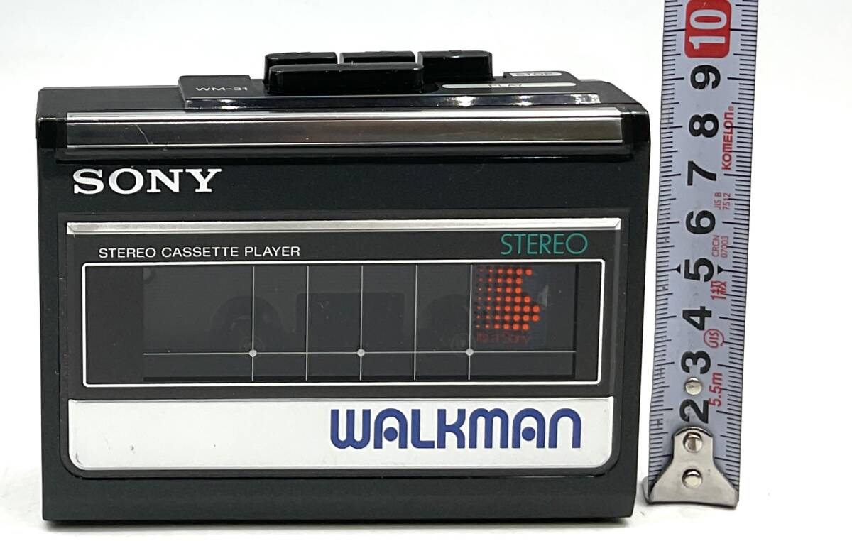  Sony стерео Walkman кассетная магнитола звуковая аппаратура портативный плеер SONY WM-31 с коробкой текущее состояние товар 