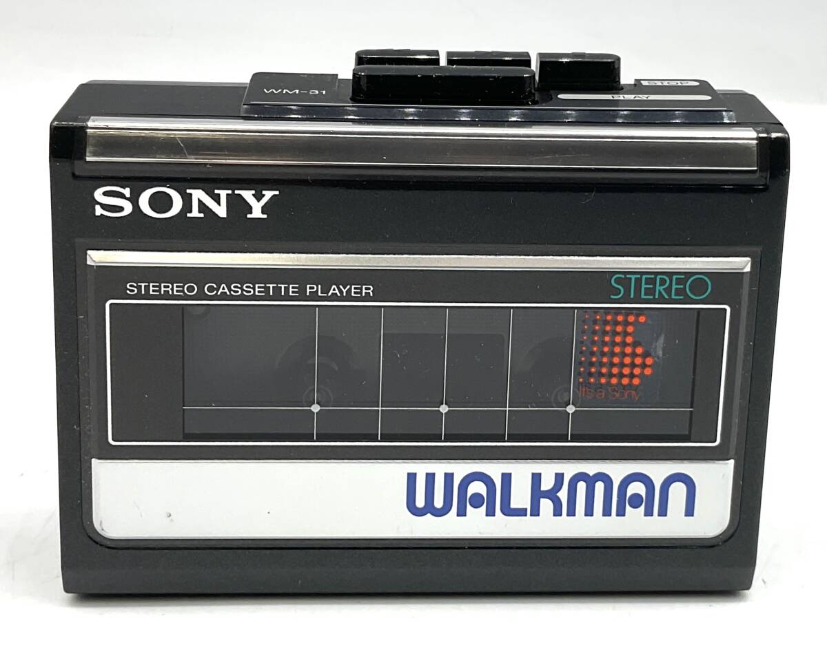  Sony стерео Walkman кассетная магнитола звуковая аппаратура портативный плеер SONY WM-31 с коробкой текущее состояние товар 