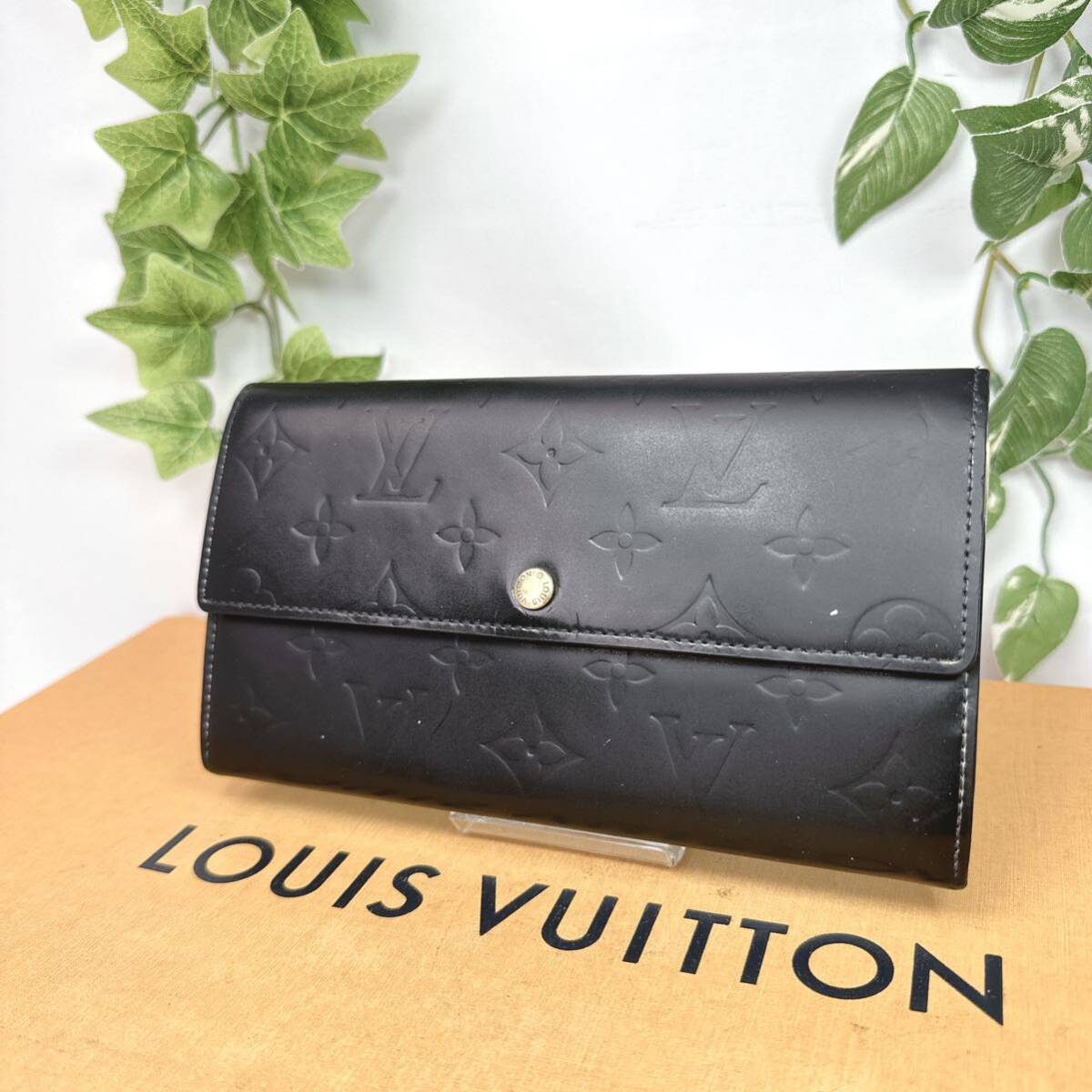 1円 LOUIS VUITTON ルイヴィトン ヴェルニ サラ 長財布 シリアルナンバー TH0022 ブラック×ブルー系 男女兼用_画像1