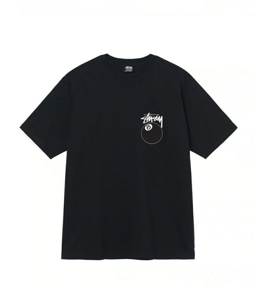 stussy ステューシー メンズ レディース 半袖 Tシャツ 8ボール  エイトボール ブラック 　黒 Lサイズ