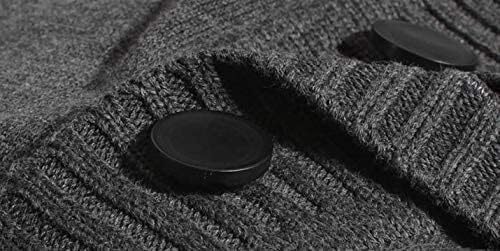 【在庫処分】メンズ フェイクシャツ付き セーター フェイクレイヤード ニット ダークグレー Mサイズ D01_画像5