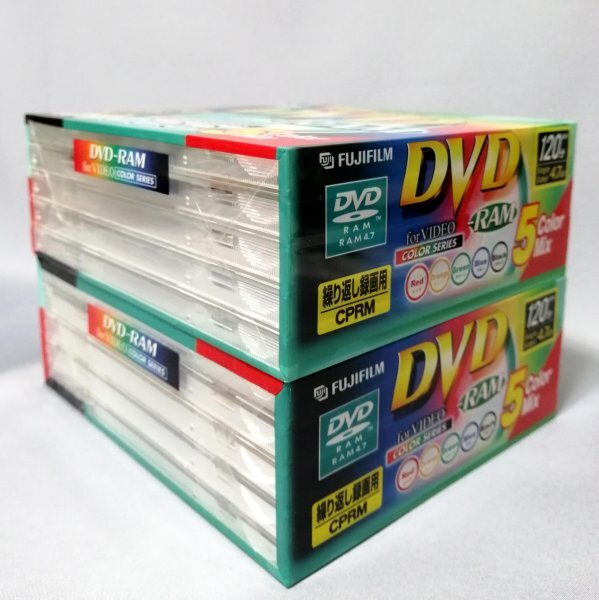 FUJIFILM DVD-RAM 5 COLOR MIx 繰り返し録画用 CPRM 120分 4.7GB 5枚入り×2 全10枚の画像4