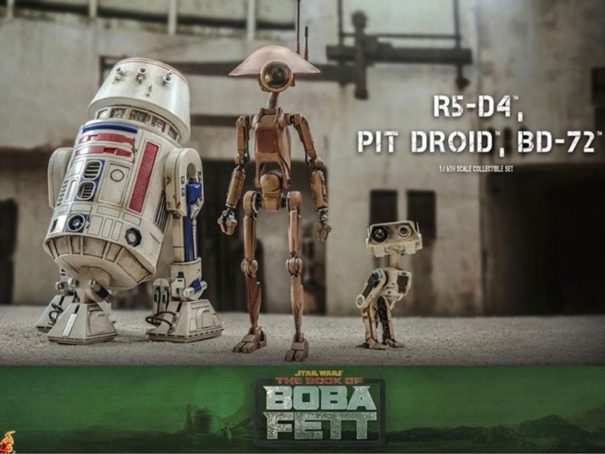 テレビ・マスターピース1/6フィギュア 【R5-D4＆ピット・ドロイド＆BD-72（3体セット）】未開封品 ホットトイズ