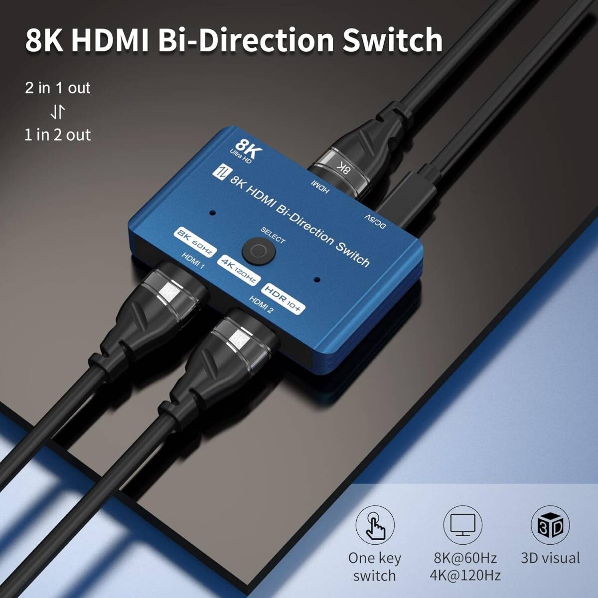 おすすめ 高解像度HDMI 2.1 切替器 8K HDR 10 Ultra 双方_画像9