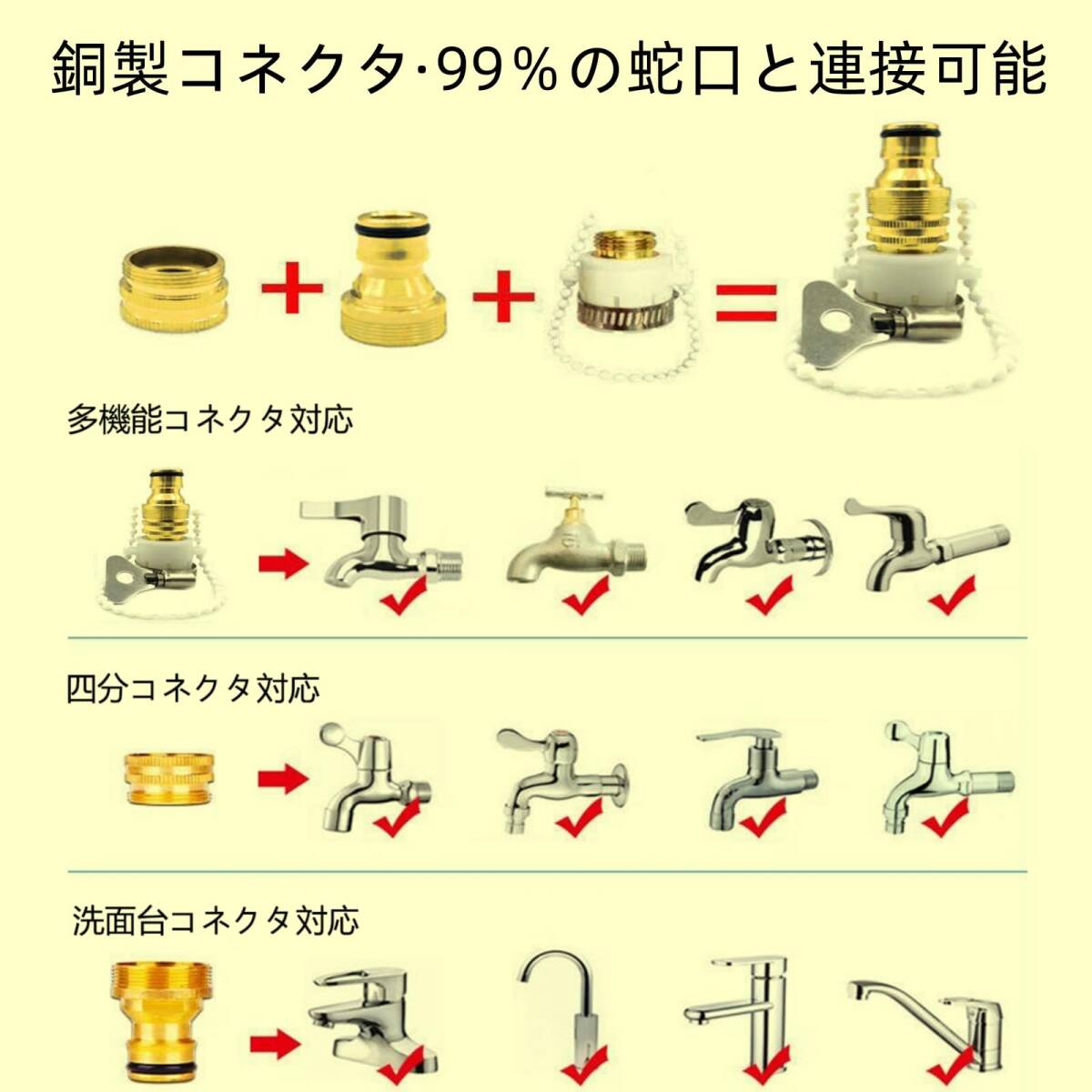 散水ホース ノズル付き 22.5M 高品質 安全設計 操作簡単 3選択可能