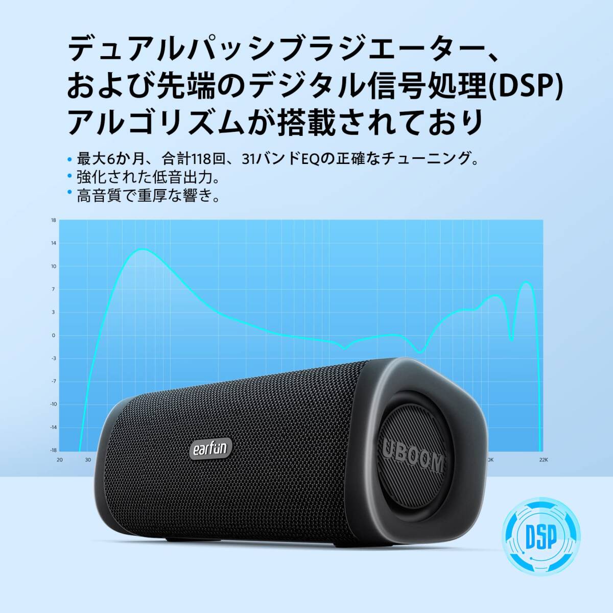 　IP67ワイヤレススピーカー 16時間連続再生