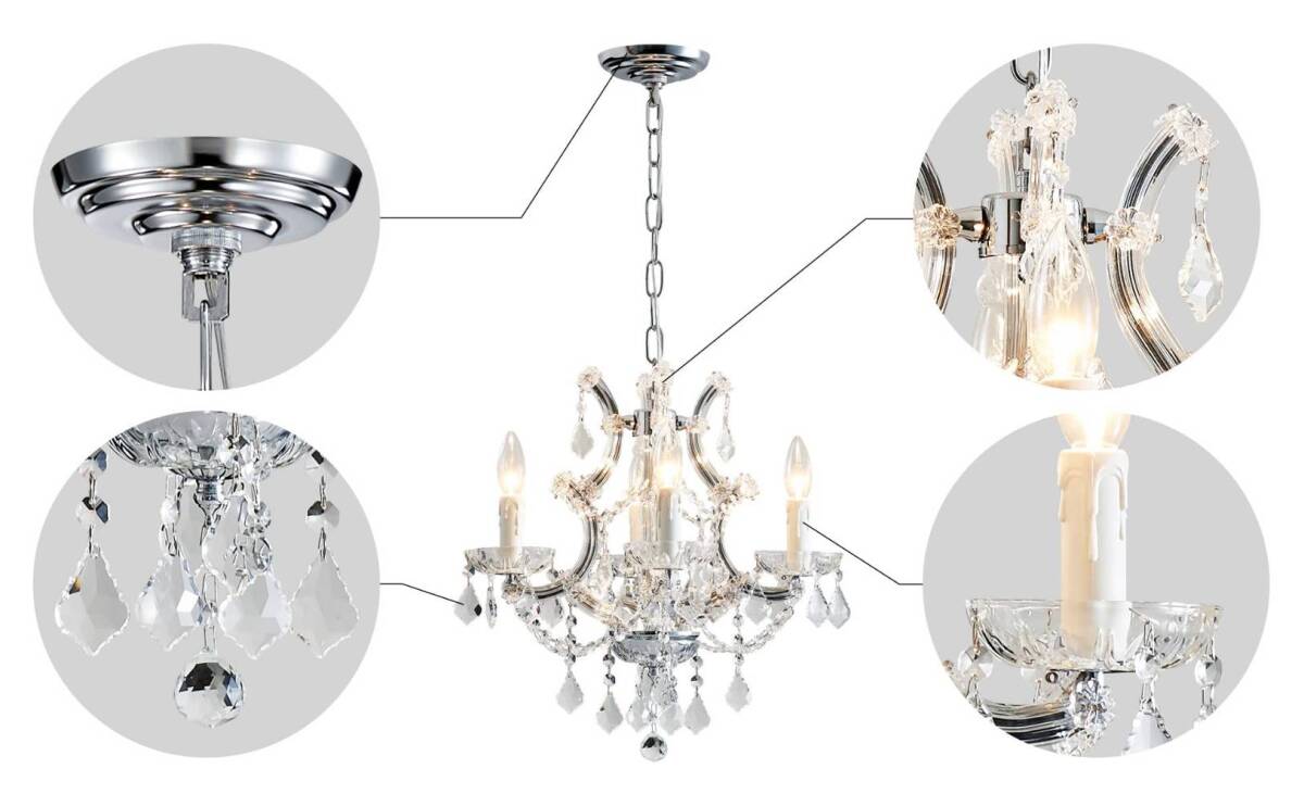  elegant . series LED chandelier 4 tatami size 