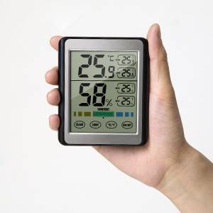 デジタル温度計 タッチスクリーン湿度計 大画面表示
