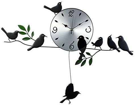 使いやすい 鳥の振り子時計 ウォールクロック 壁掛け時計 インテリア・ホーム＆キ