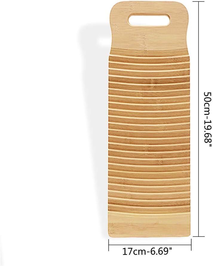 人気 洗濯板 天然竹製ラクラク ウォッシュボード 洗濯用品 ブラシ付き 取っ手付_画像7
