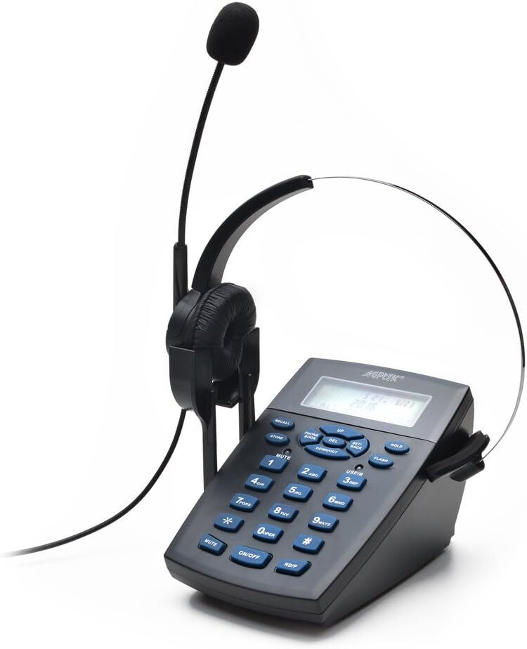 コンパクト 電話コールセンター用電話機 ダイヤルセット 雑音キャンセル録音機能