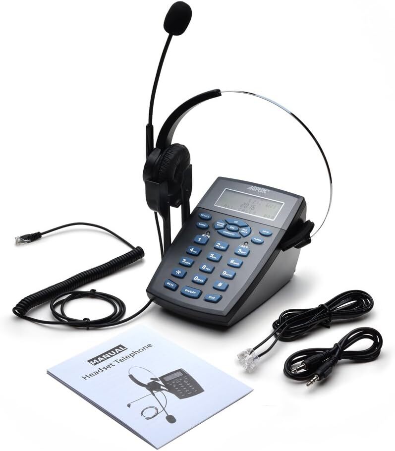 コンパクト 電話コールセンター用電話機 ダイヤルセット 雑音キャンセル録音機能
