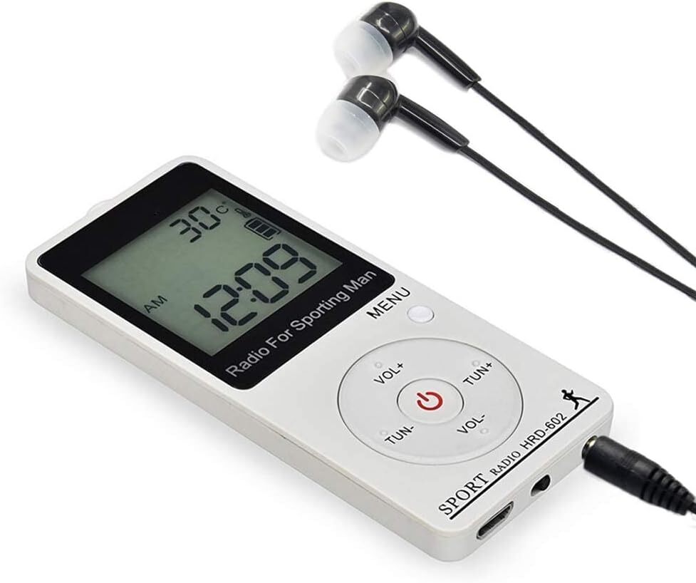 使いやすい 携帯ラジオ 高感度ワイドFM AM 受信 健康管理機能搭載 EDC