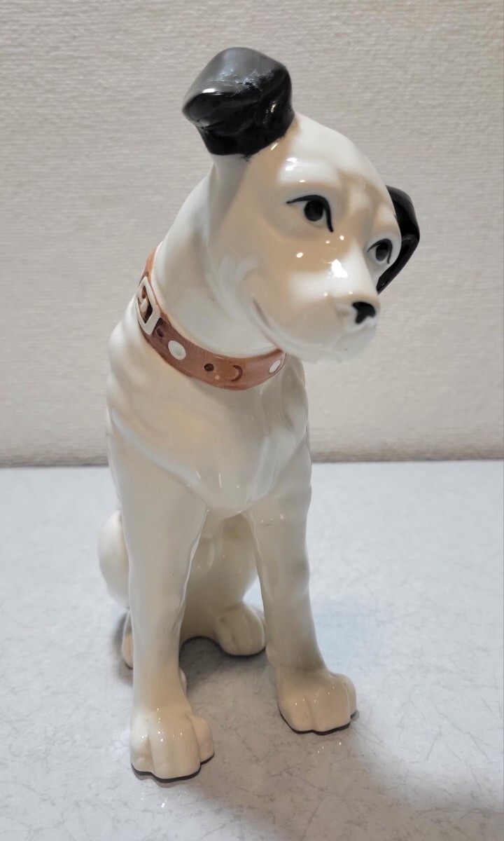 ビクター犬 ニッパー 陶器 置物 昭和レトロ Victor　修復箇所あり　現状品_画像1