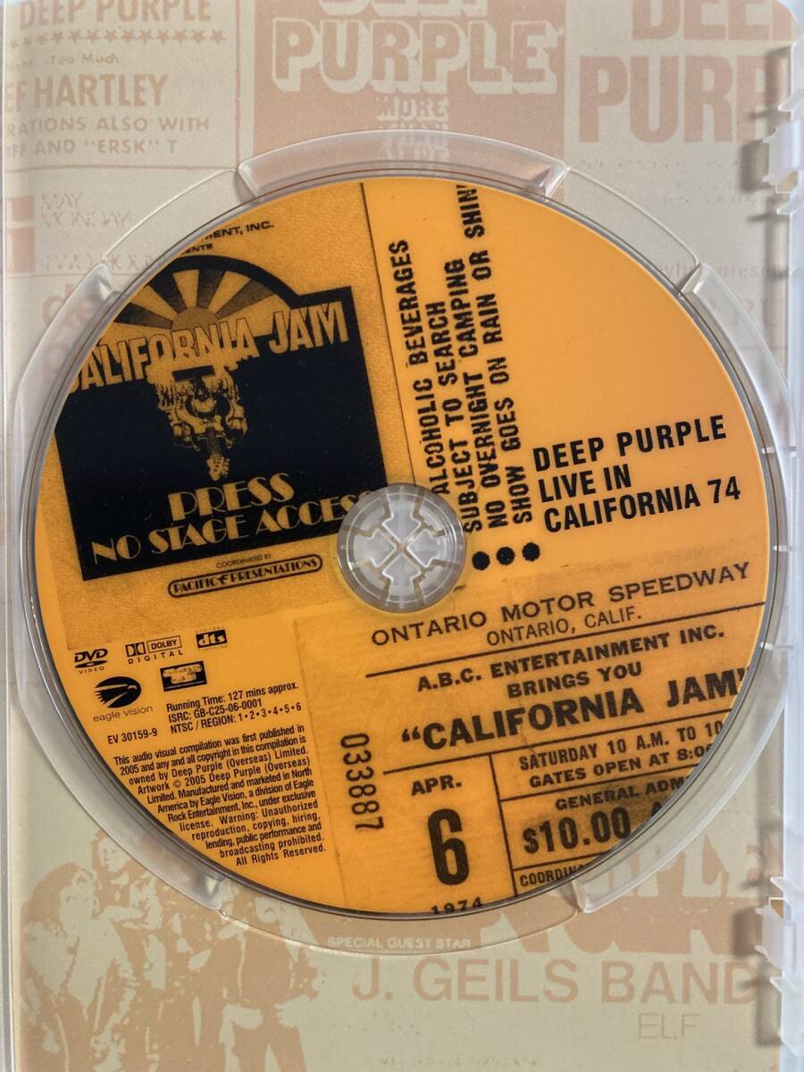 【DVD-ロック】ディープパープル（DEEP PURPLE）「LIVE IN CALIFORNIA 74 」（レア）中古DVD(リージョンフリー）、USオリジナル初盤、RO219_画像5