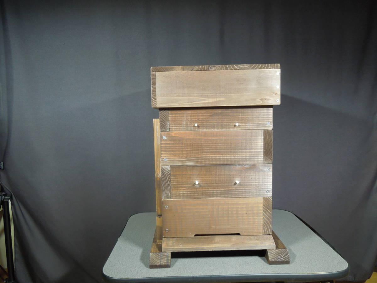 日本蜜蜂 日本ミツバチ 2024年４月中旬分蜂 新女王 強群 重箱式巣箱に技あり 郵送可 の画像3