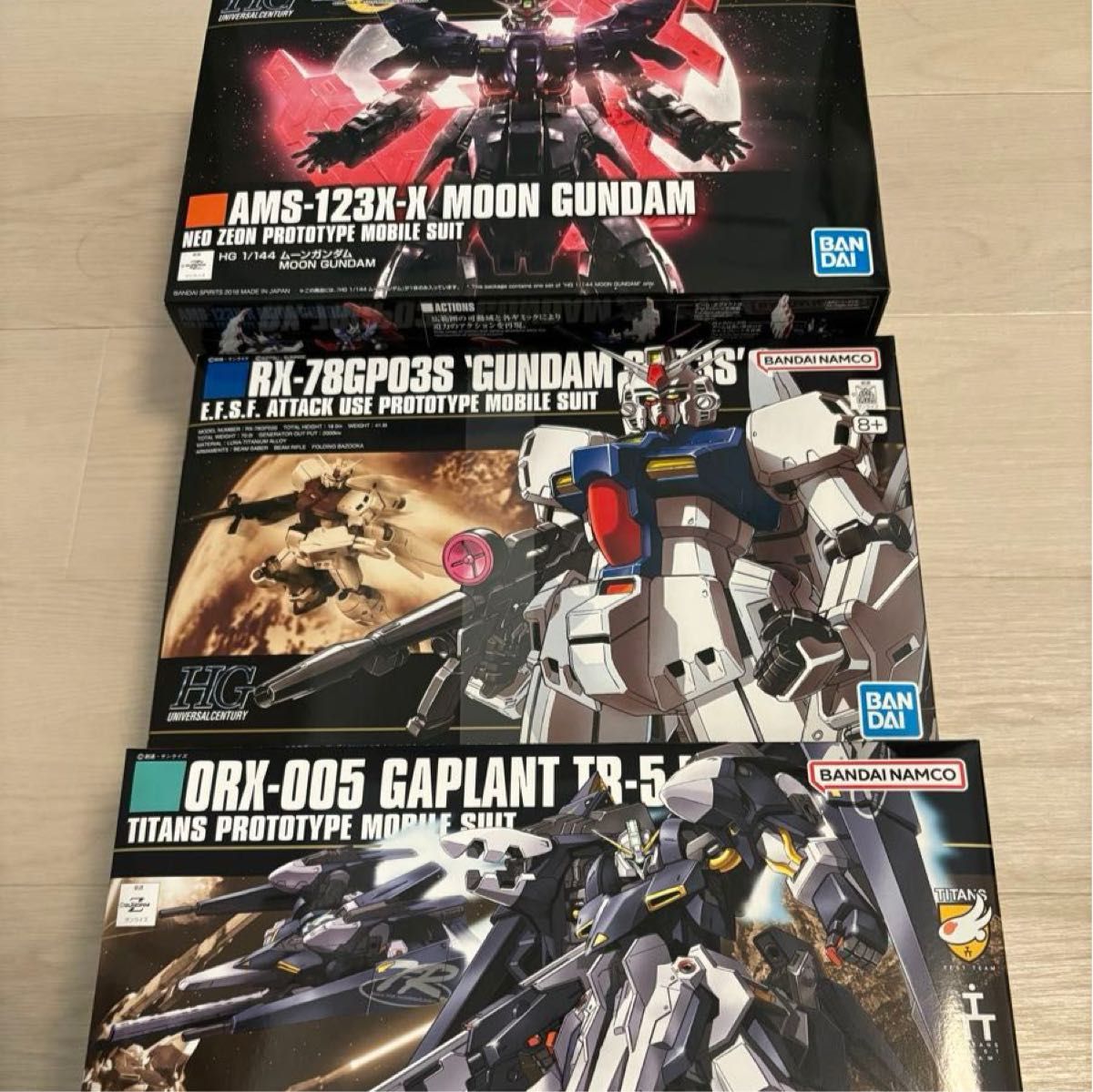 （最終値下げ）HGUC ムーンガンダム、ステイメン、ギャプラン TR-5 フライルー　　ガンプラ　プラモデル　HG ガンプラセット