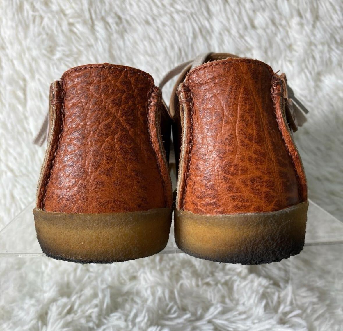 【アパレル】☆美品☆ clarks クラークスオリジナルス ランブラー レザー スニーカー クレープソール 本革 8 1/2 メンズ 靴 シューズ