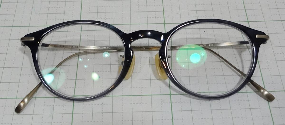 【美品 希少 3.7万円】金子眼鏡 カネコメガネ KV-38 めがね メガネ フレーム チタニウム 日本製 46□21-148の画像2