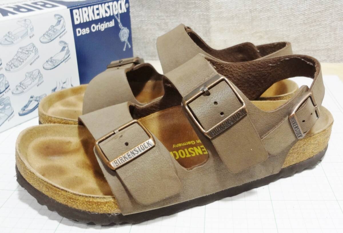 [ грубо говоря хороший с ящиком ]BIRKENSTOCK Birkenstock Milano milano сандалии 39 задний ремешок Германия производства 