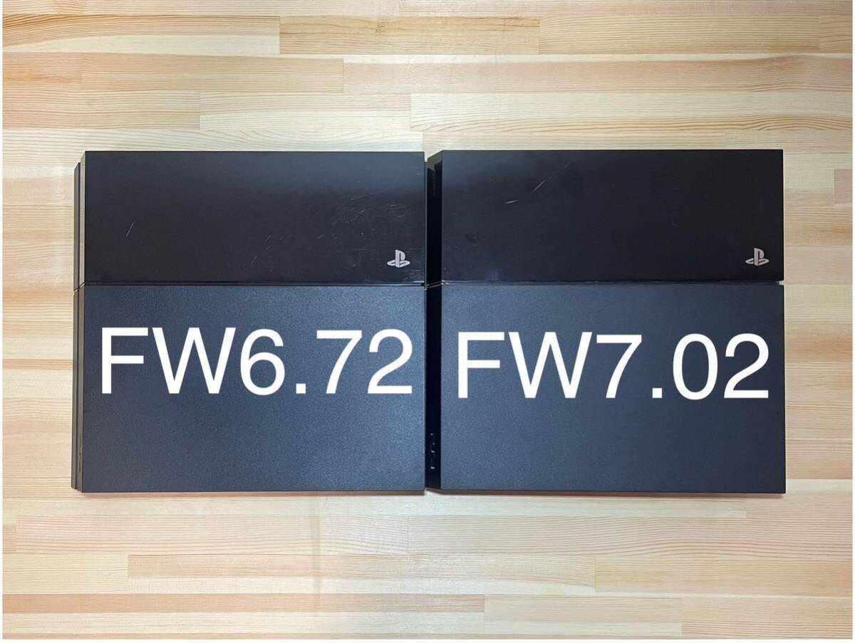 SONY PS4 プレステ4 本体 FW9.00以下 2台まとめ cuh-1000 2台 動作品 封印シールあり FW6.72 FW7.02_画像1