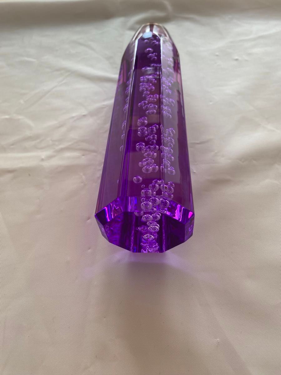 バブル デコトラ クリスタルシフト シフトノブ 泡入り   パープル　紫　20cm