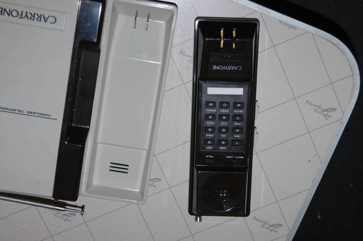  Showa Retro cordless telephone machine CORDLESS TELEPHONE [CARRYFONE] used/ electrification only inspection ) retro mechanism 
