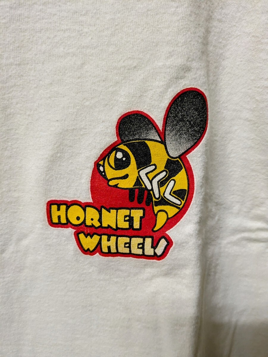 90s ビンテージ HornetWheel BELTONボディ USA製 SK8 ロゴ 半袖Tシャツ 1990年代■サイズ表記Ｌ アメリカ製 スケーター 当時物 古着_画像5