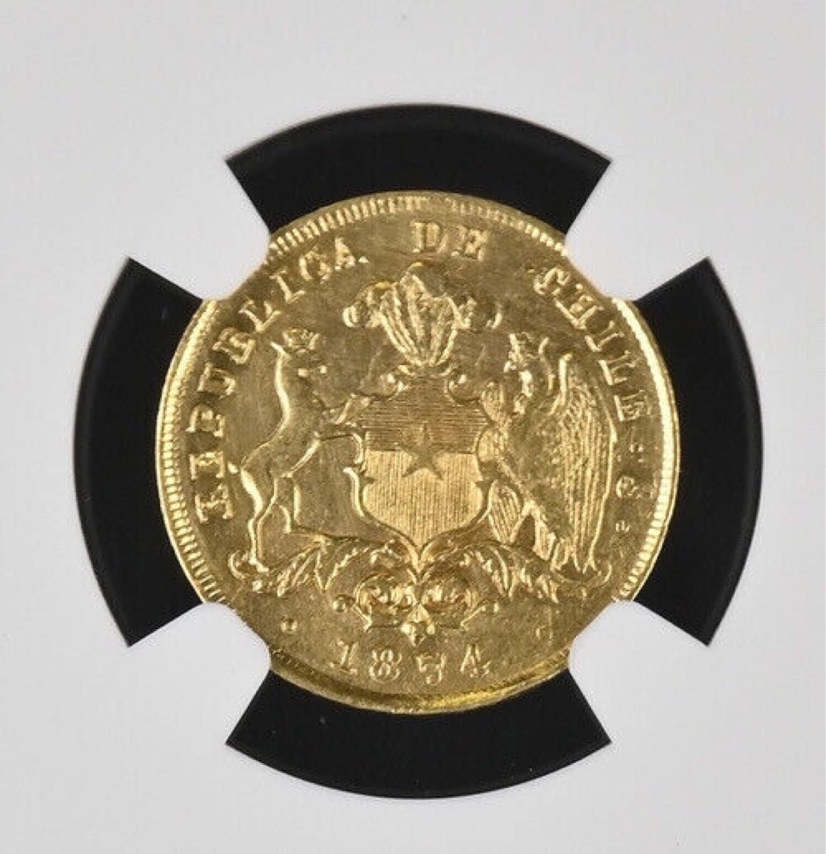 金貨 アンティーク 1874年 チリ共和国 2PESO 鑑定保証品 鑑定品 世界1枚 アンティークコイン NGC ゴールド コイン
