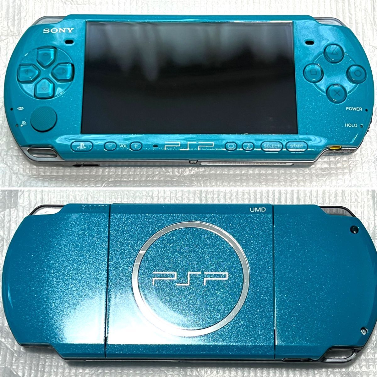 〈準美品・日本未発売色・アジア版〉PSP-3006（3000） 本体 ターコイズグリーン ＋メモリースティック 16GB PlayStation Portable 薄型の画像3