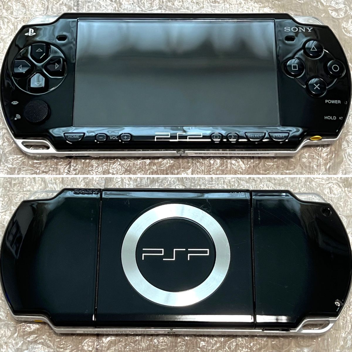 〈状態良好・動作確認済み〉PSP-2000 本体 ピアノブラック＋グリップアタッチメントポータブル PlayStation Portable 薄型_画像3