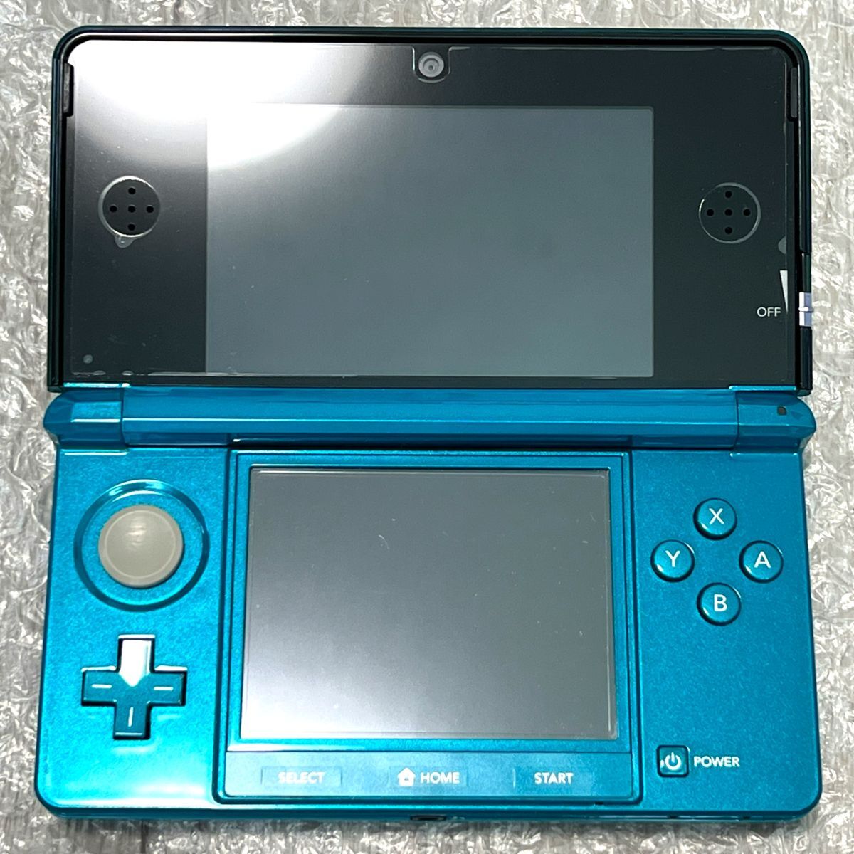 ( beautiful goods * screen less scratch * operation verification ending ) Nintendo 3DS body aqua blue charger NINTENDO 3DS CTR-001