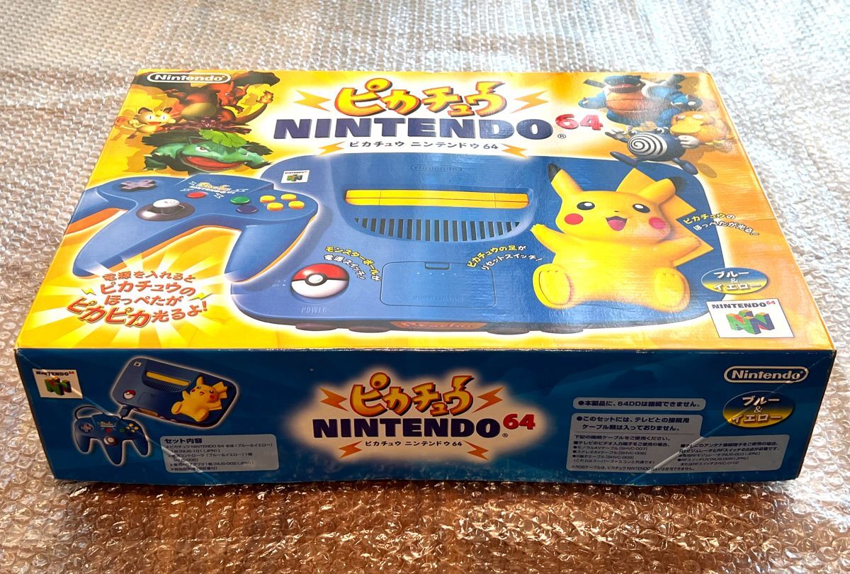 ( new goods unused )N64 person ton dou64( Nintendo 64) body Pikachu blue & yellow controller NINTENDO64