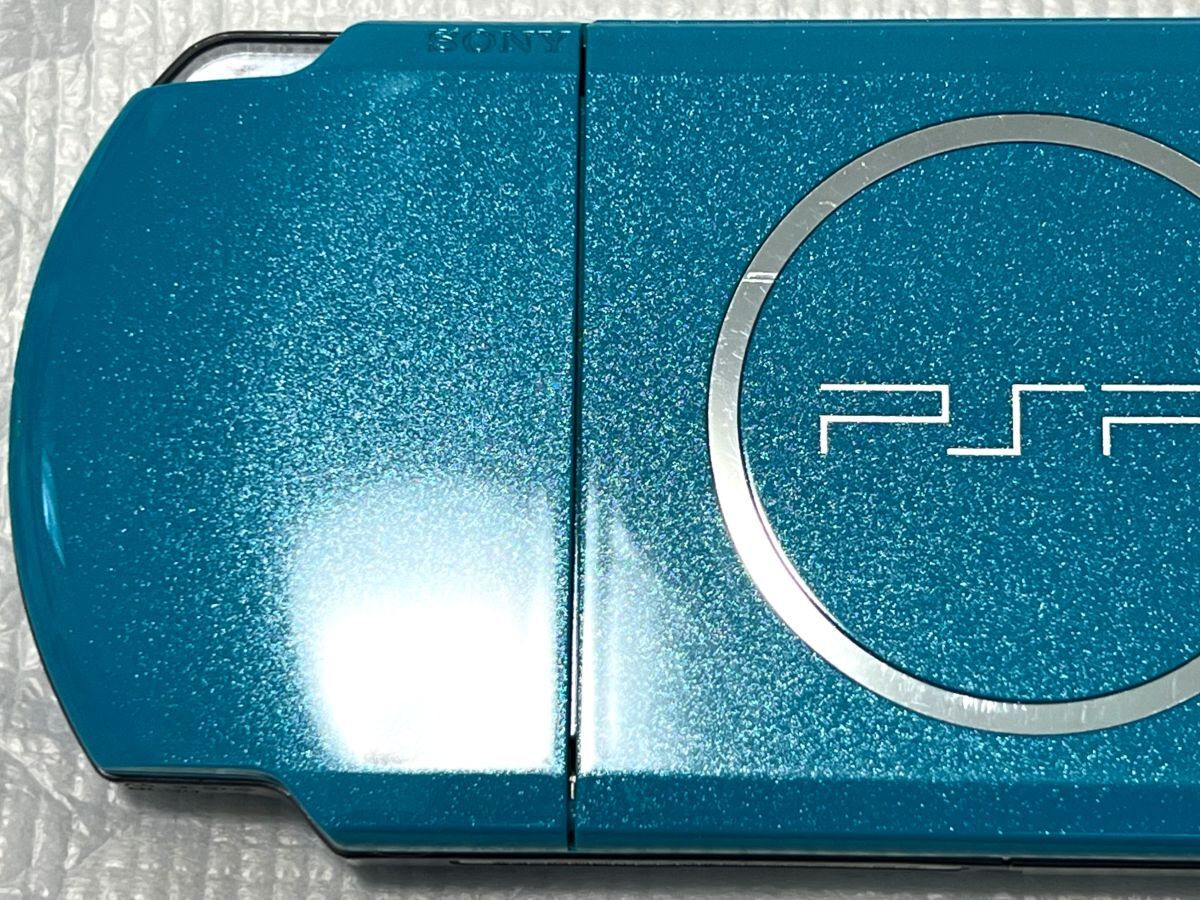 〈準美品・日本未発売色・アジア版〉PSP-3006（3000） 本体 ターコイズグリーン ＋メモリースティック 16GB PlayStation Portable 薄型の画像6