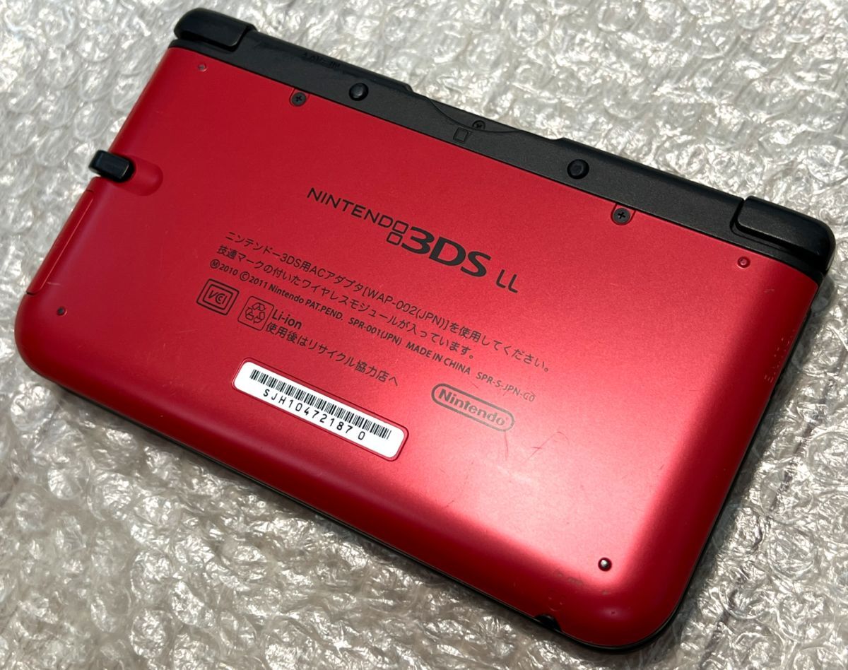 〈動作確認済み〉ニンテンドー3DSLL 本体 レッド×ブラック SPR-001 NINTENDO 3DS LL Red Black_画像4