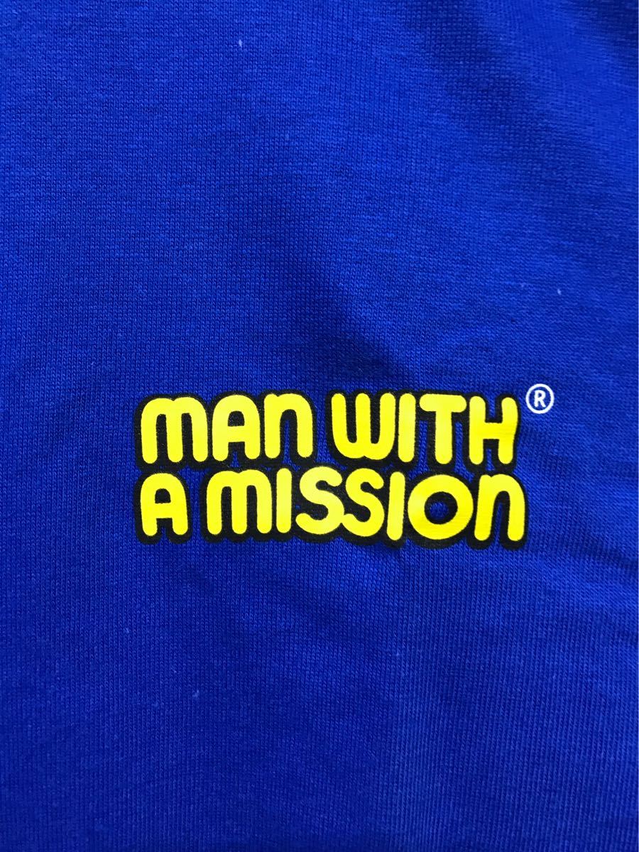 [即決古着]MAN WITH A MISSION/マンウィズアミッション/MWAM/パウエルパロディTシャツ/バンドT/ブルー/Sサイズの画像3