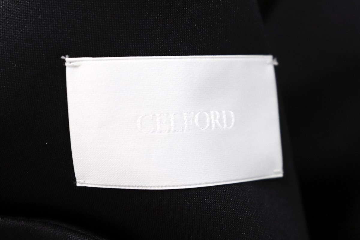 ☆美品2024☆CELFORDセルフォード/バルーンスリーブコートワンピース定価2.7万：黒xw729_画像9