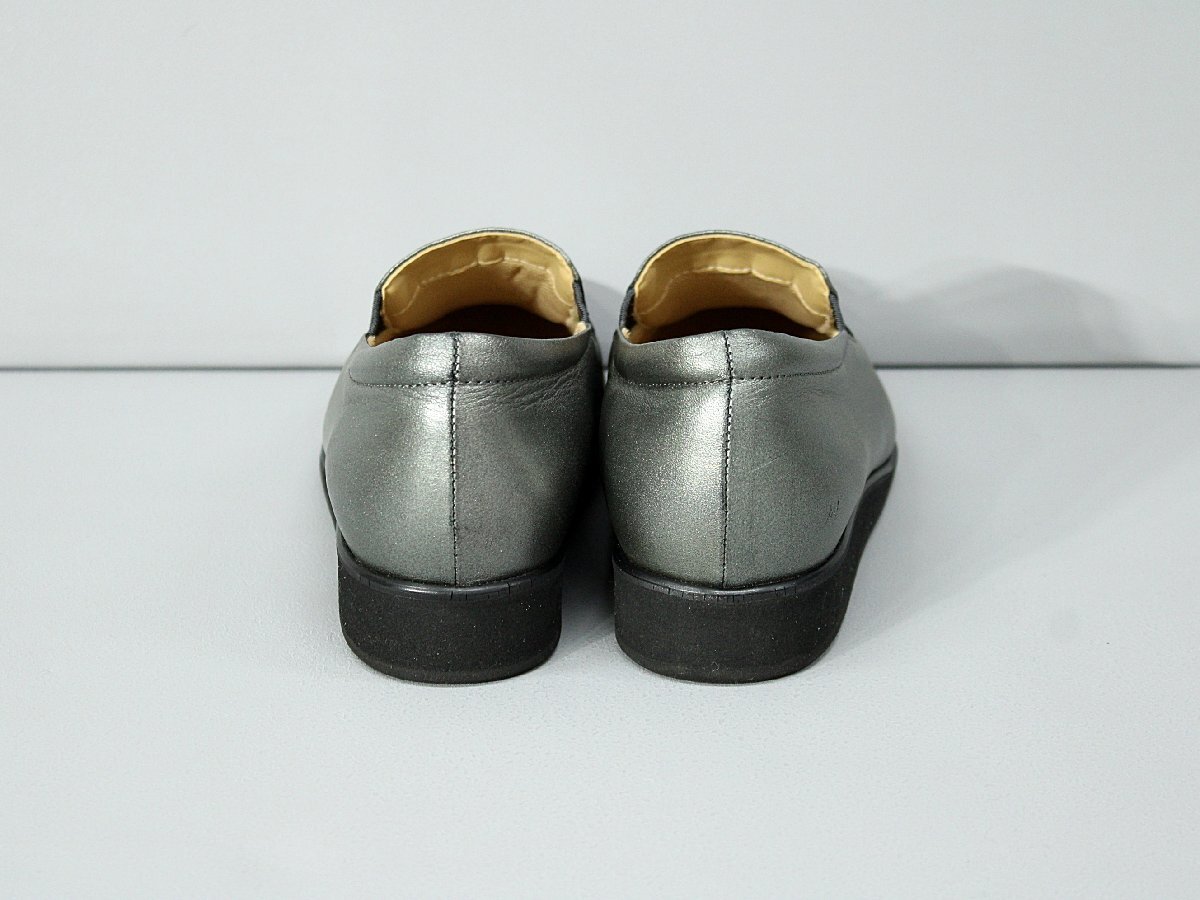  beautiful goods Atelier marks lie side-gore comfort shoes silver black 22.5 al024