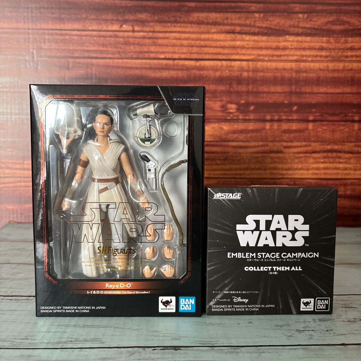 20z▼未開封 S.H.フィギュアーツ スターウォーズ レイ ＆ D-O STAR WARS:The Rise of Skywalker エンブレム ステージキャンペーン 魂STAGE_画像1