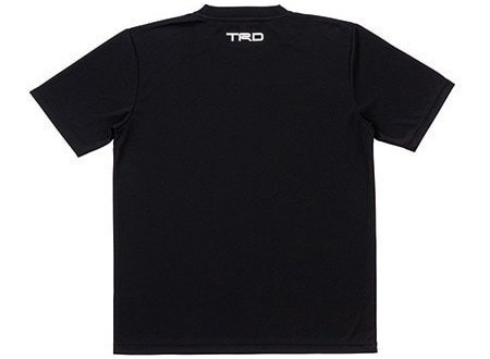 TRD ティーアールディ 半袖 ドライ Tシャツ 黒 ブラック 左胸 背中上部 TRDロゴ入り サイズ：L ファッション_画像1