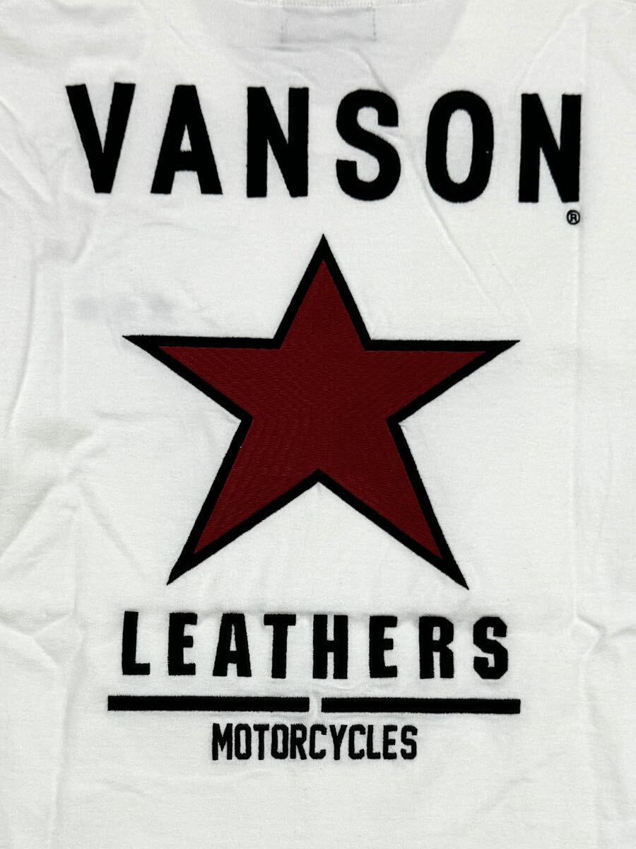 VANSON バンソン TEE 半袖Tシャツ NVST-2323 オフホワイト Lサイズの画像4