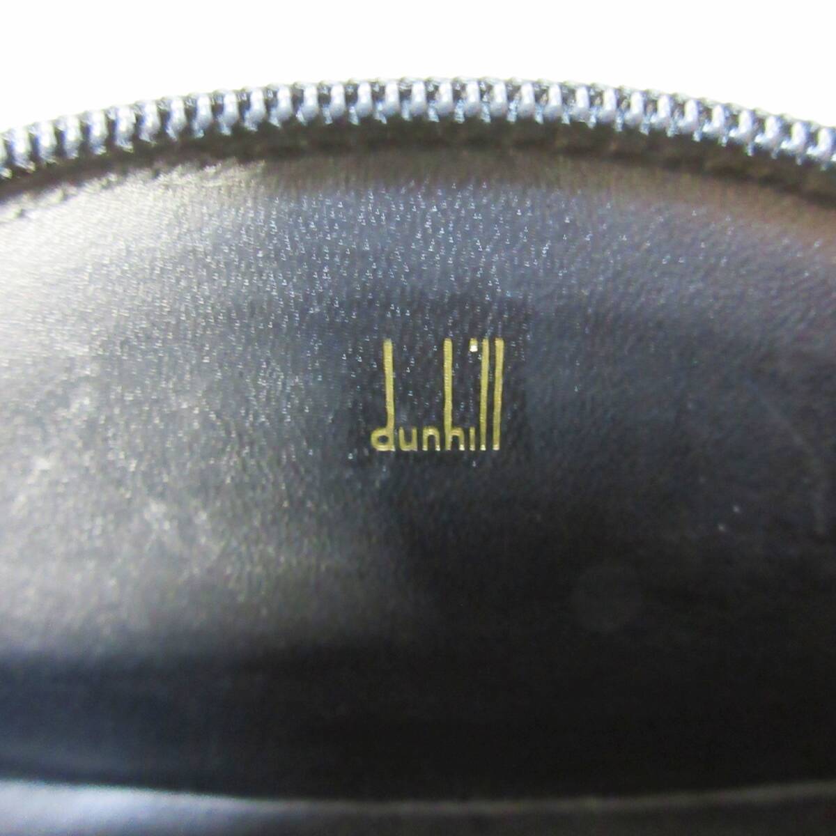 【超希少品】 dunhill ◆ ダンヒル ◆ 楕円型 ◆ ロゴ × 本革 レザー製 ◆ 小銭入れ コインケース ◆ 黒 ブラック系◆ 送料無料の画像3