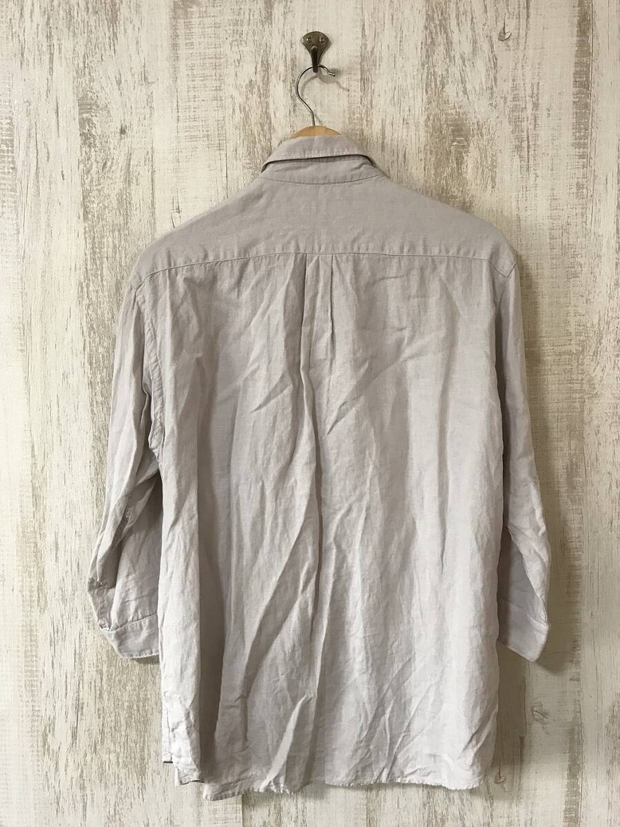 800*[ European linen shirt flax 100%]URBAN RESEARCH DOORS Urban Research 40 gray ju