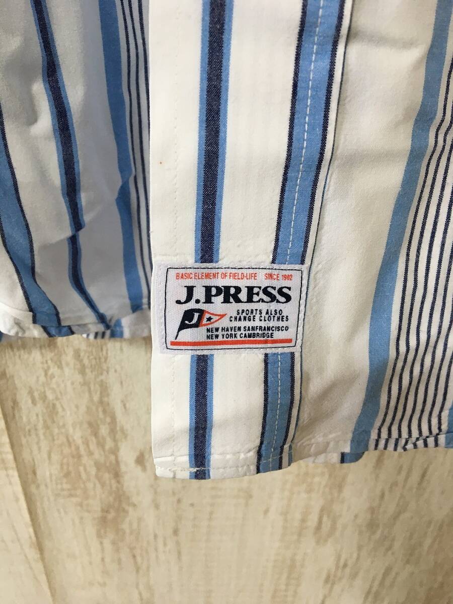 806☆【ボタンダウン ストライプシャツ】J.PRESS ジェイプレス マルチカラー Lの画像5
