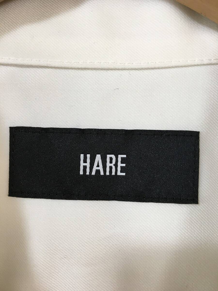 822*[ большой Silhouette рукав вышивка рубашка ]HARE Hare relax Fit белый F