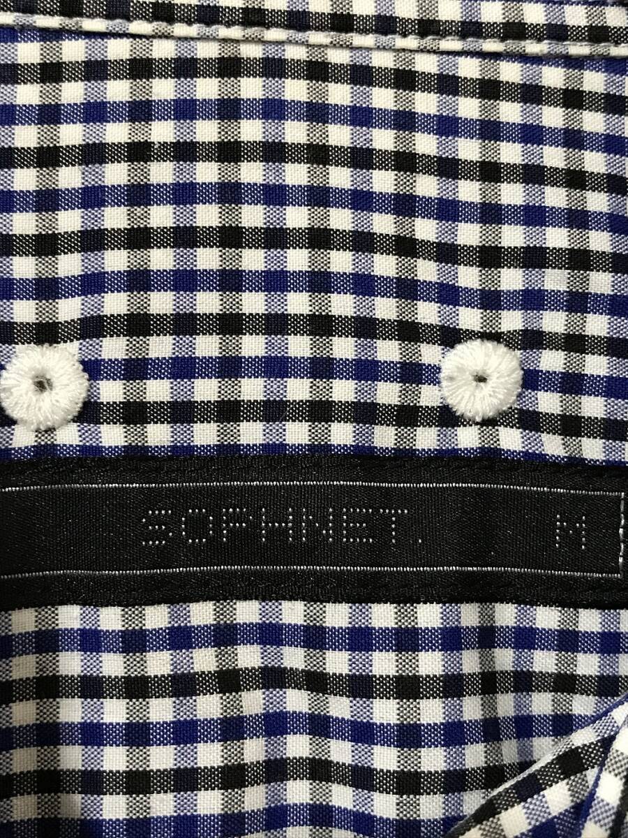 868☆【ボタンダウン ギンガムチェックシャツ】SOPHNET ソフネット マルチカラー Mの画像5