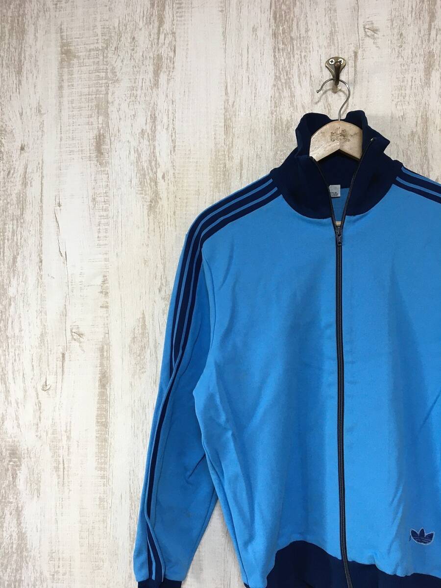 V750☆【60s 70s 希少 西ドイツ製 ヴィンテージ リブトラックジャケット】adidas アディダス ジャージ 3の画像1