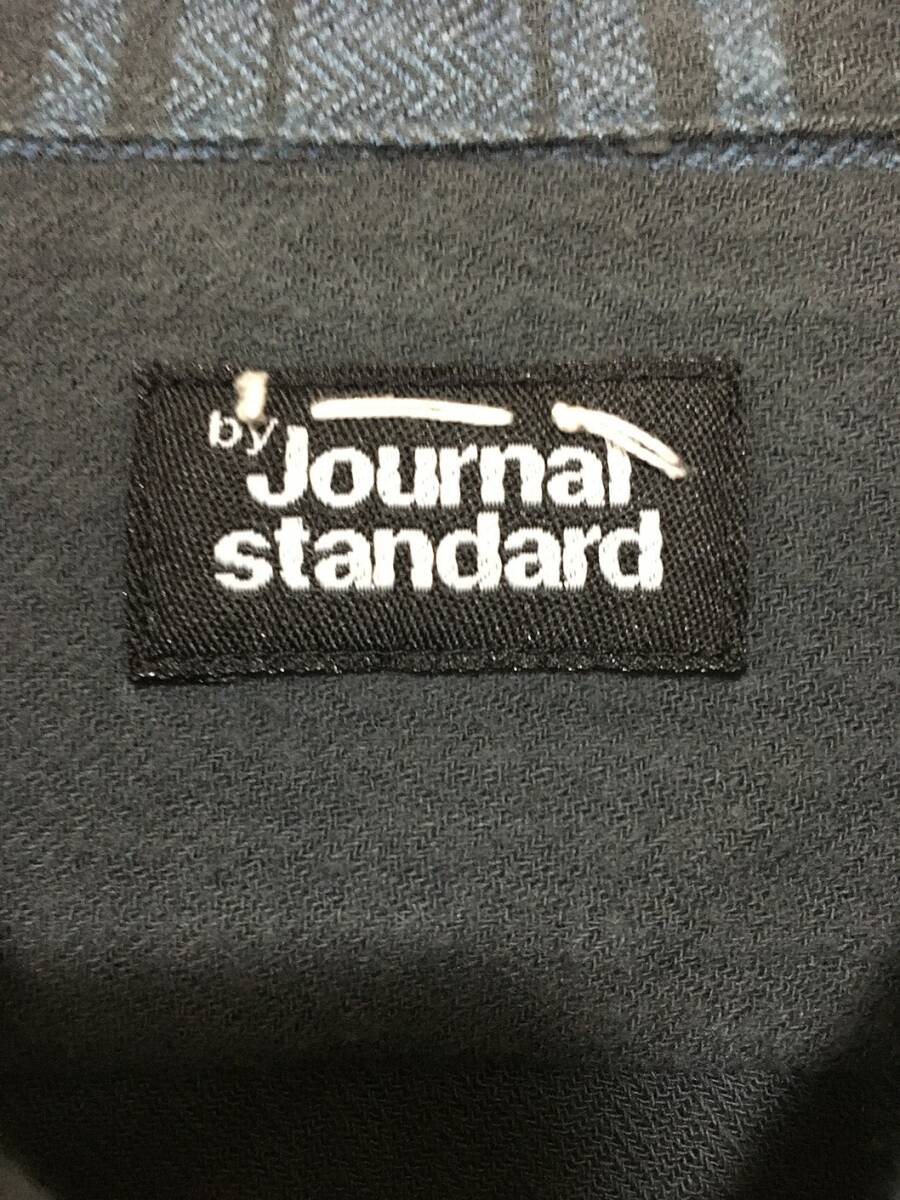 151☆【チェック ワークシャツ】Journal standard ジャーナルスタンダード 青 グレー L_画像6